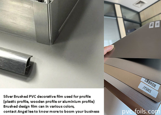 1240 밀리미터 불연성 PVC 장식막 금속성 은 이온은 브러쉬로 빗었습니다