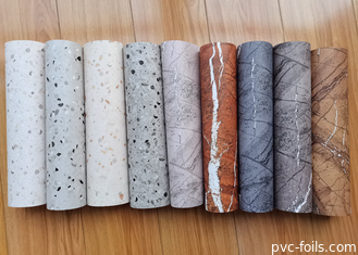 화려한 대리석 디자인 PVC 장식 필름 진공 압력 가구 덮개