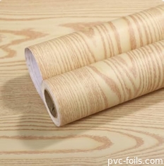 PVC 목재 곡물 비닐 자체 접착 벽지 PVC 장식 필름 롤 가구