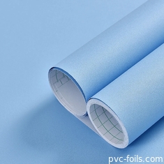 파란색 고체 색상 자착성 PVC 필름 매트 엠보스 껍질 및 스틱 가구 덮개