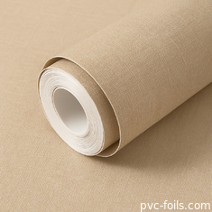 직물 질감 고형 색상 Pvc 자체 접착 필름 내부 벽 패널 장식