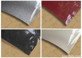 고 광택 금속 PVC 필름 인쇄 디자인 라미네이트 캐비닛 커버 0.3mm