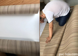 가구 엷은 조각 모양 실내 장식을 위한 MDF 나무 무늬 Pvc 영화