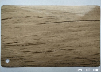 문 PVC 얇은막 필름 호일고 광 나무 무늬 진공