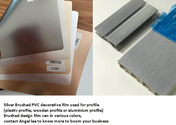 프레임 프로파일 반대론자를 위한 금속성 은 이온 브러시 PVC 랩 필름은 긁었습니다