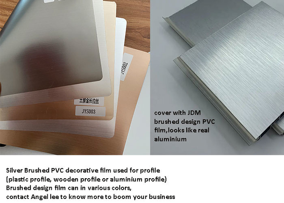 나무로 된 플라스틱 알루미늄 프로필을 위한 셀프 접착제 PVC 랩 필름