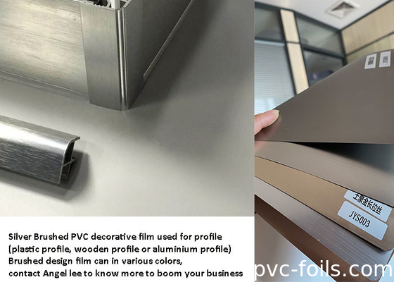 나무로 된 플라스틱 알루미늄 프로필을 위한 셀프 접착제 PVC 랩 필름