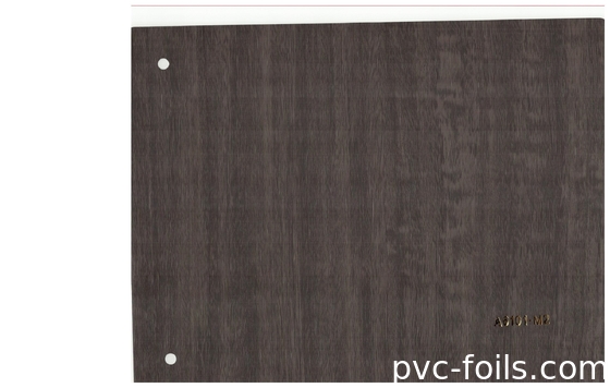 문 프로필 포장을 위한 주문 제작된 어두운 나무 PVC 장식막