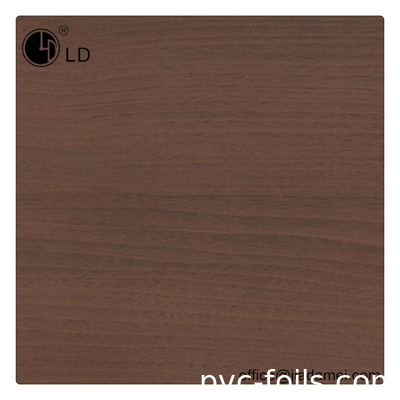 MDF 프로필 포장을 위한 호두나무 나무 무늬 PVC 장식막
