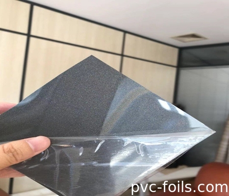 고 광택 밝은 회색 PVC 캐비닛 필름 0.50mm 진공 막 압축