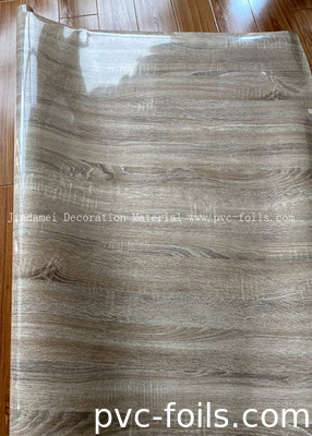 고 광택 목재 곡물 PVC 장식 필름 평면 라미네이션 너비 1260mm