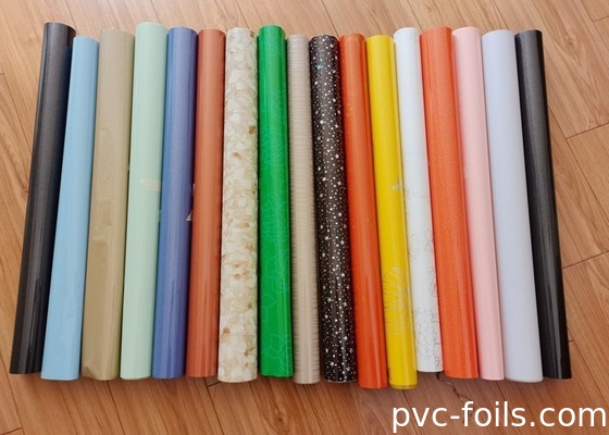 화려한 패턴 자체 접착성 PVC 필름 롤 내부 표면 장식