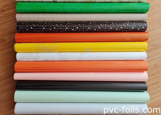 가구 장식용 고 광택 다채로운 패턴 자착성 PVC 필름 롤
