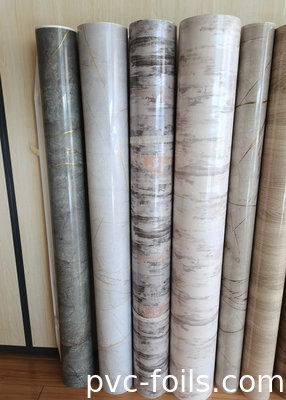 진공 막 프레스 애플리케이션을 위한 1400mm 반짝이는 대리석 PVC 필름