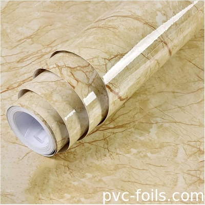 높은 광택의 대리석 곡물 PVC 장식 필름