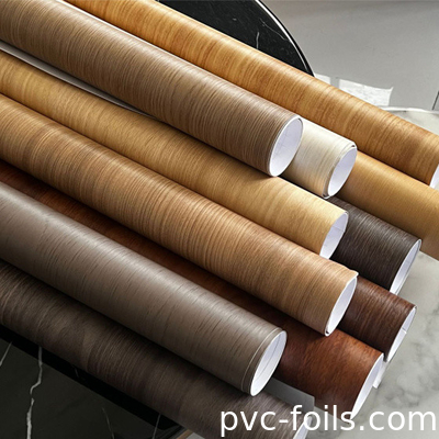 나무 곡물 PVC 가구 엽서 롤 가정용 부엌 캐비닛 문
