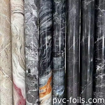 가구 패널 및 라미네이션 프로젝트에 디지털 인쇄 된 대리석 PVC 장식 필름