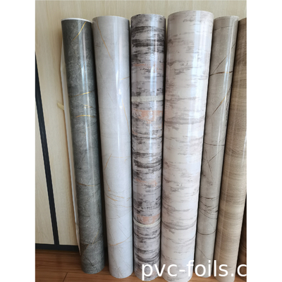 고 광택 대리석 효과 PVC 막 엽지
