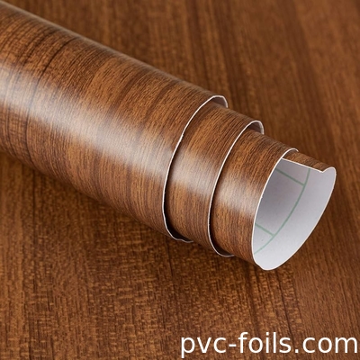 조정 가능한 롤 길이가 30m-50m의 아산 저항성 월넛 패턴의 PVC 장식 엽