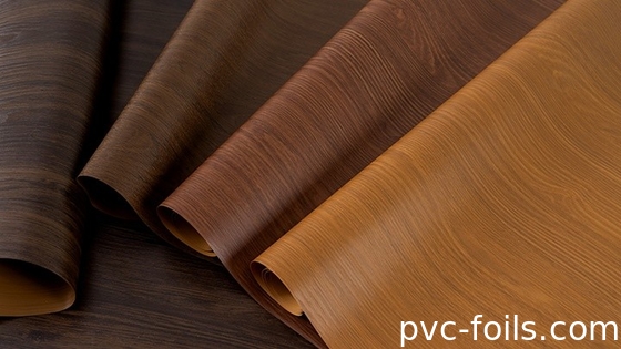 이탈리아 목재 보기 PVC 가구 문 장식 필름 - 혼합 기름 모방 목재 디자인