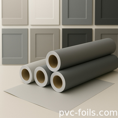 가구 및 문용 부드러운 터치 슈퍼 매트 고체 색상 PVC 라미네이션 필름