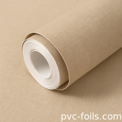 직물 질감 고형 색상 Pvc 자체 접착 필름 내부 벽 패널 장식