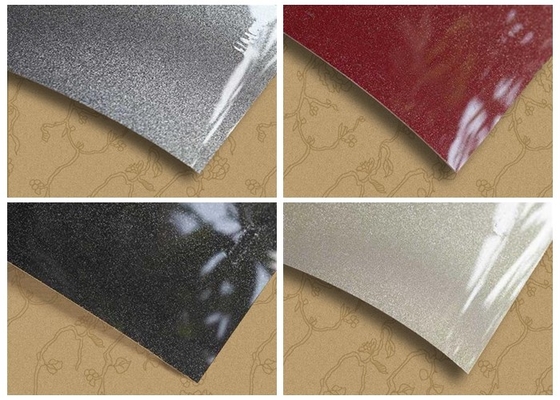 고 광택 금속 PVC 필름 인쇄 디자인 라미네이트 캐비닛 커버 0.3mm